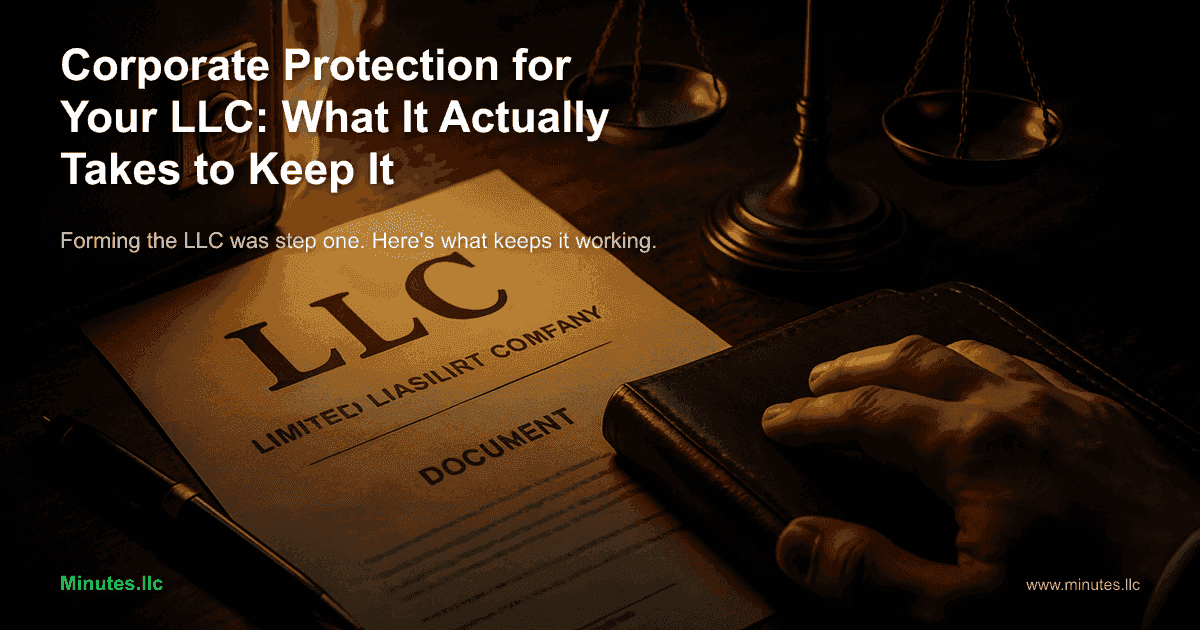 Corporate Protection for Your LLC: What It Actually Takes to Keep It