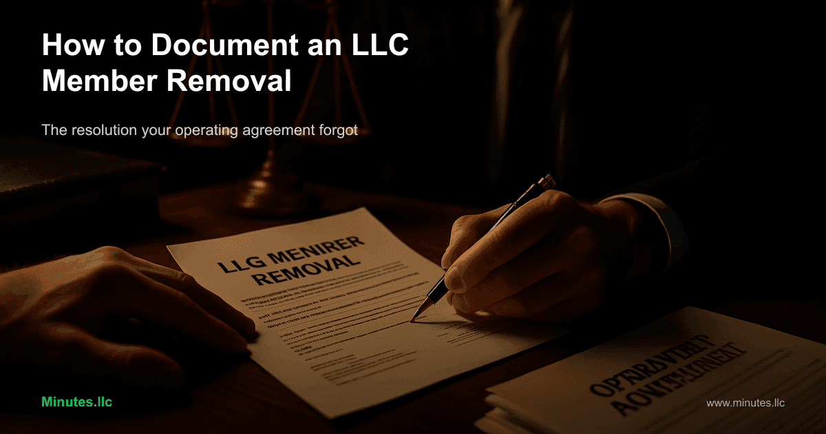 How to Document an LLC Member Removal