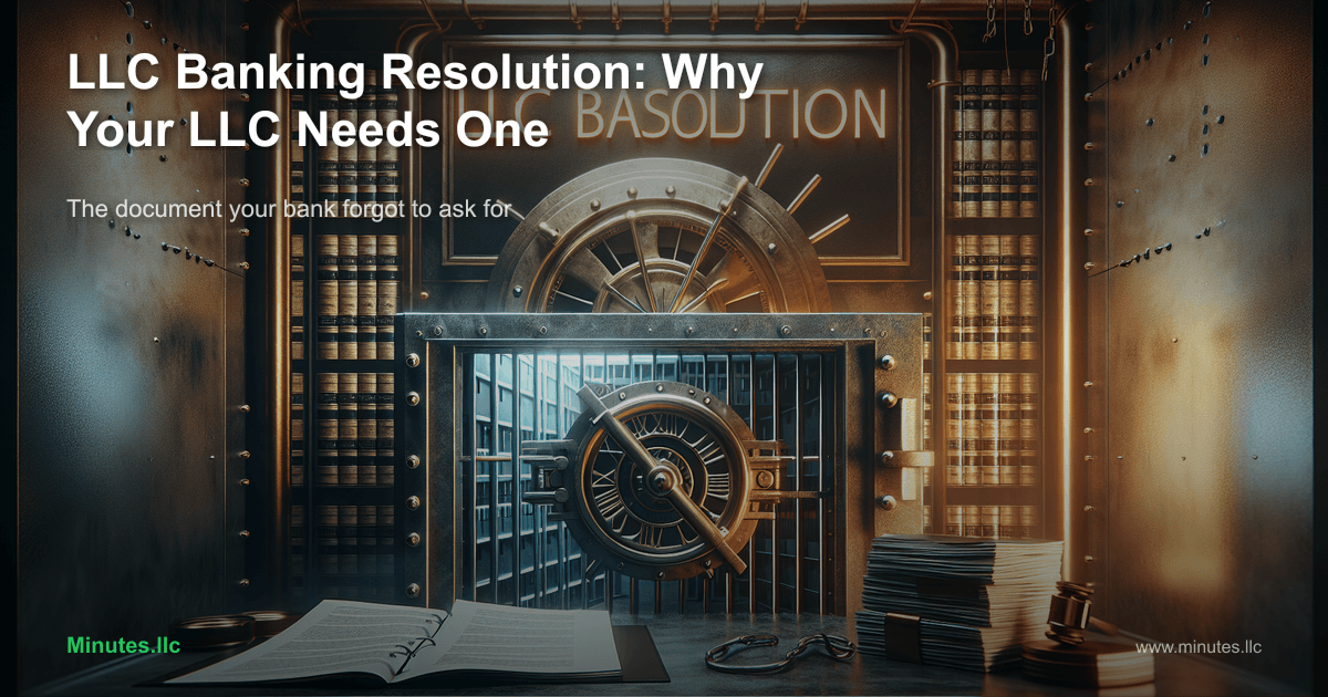 LLC Banking Resolution: Why Your LLC Needs One