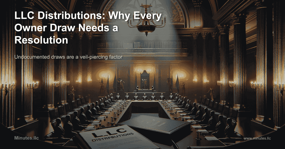 LLC Distributions: Why Every Owner Draw Needs a Resolution