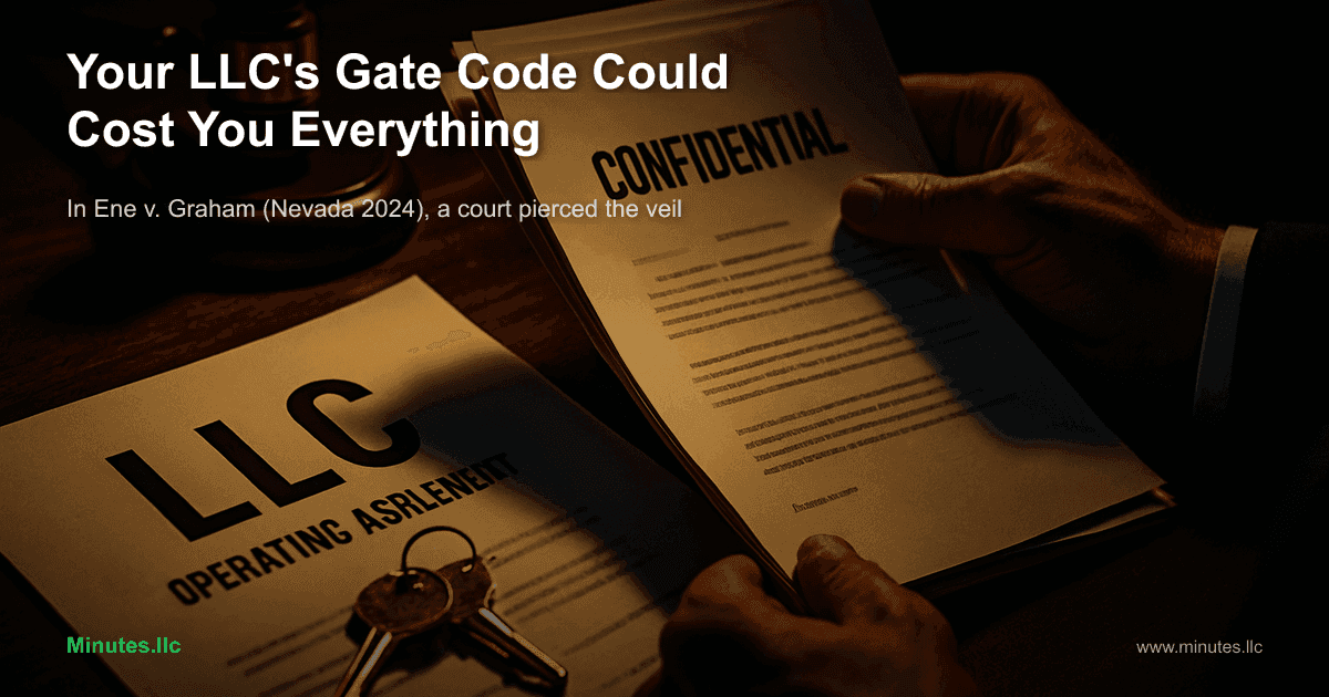 Your LLC's Gate Code Could Cost You Everything