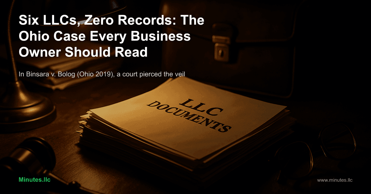 Six LLCs, Zero Records: The Ohio Case Every Business Owner Should Read