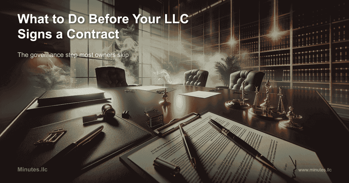 What to Do Before Your LLC Signs a Contract